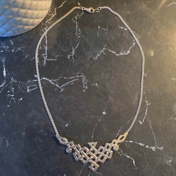 VINTAGE STERLING SILVER NECKLACE - Picture 6 of 7